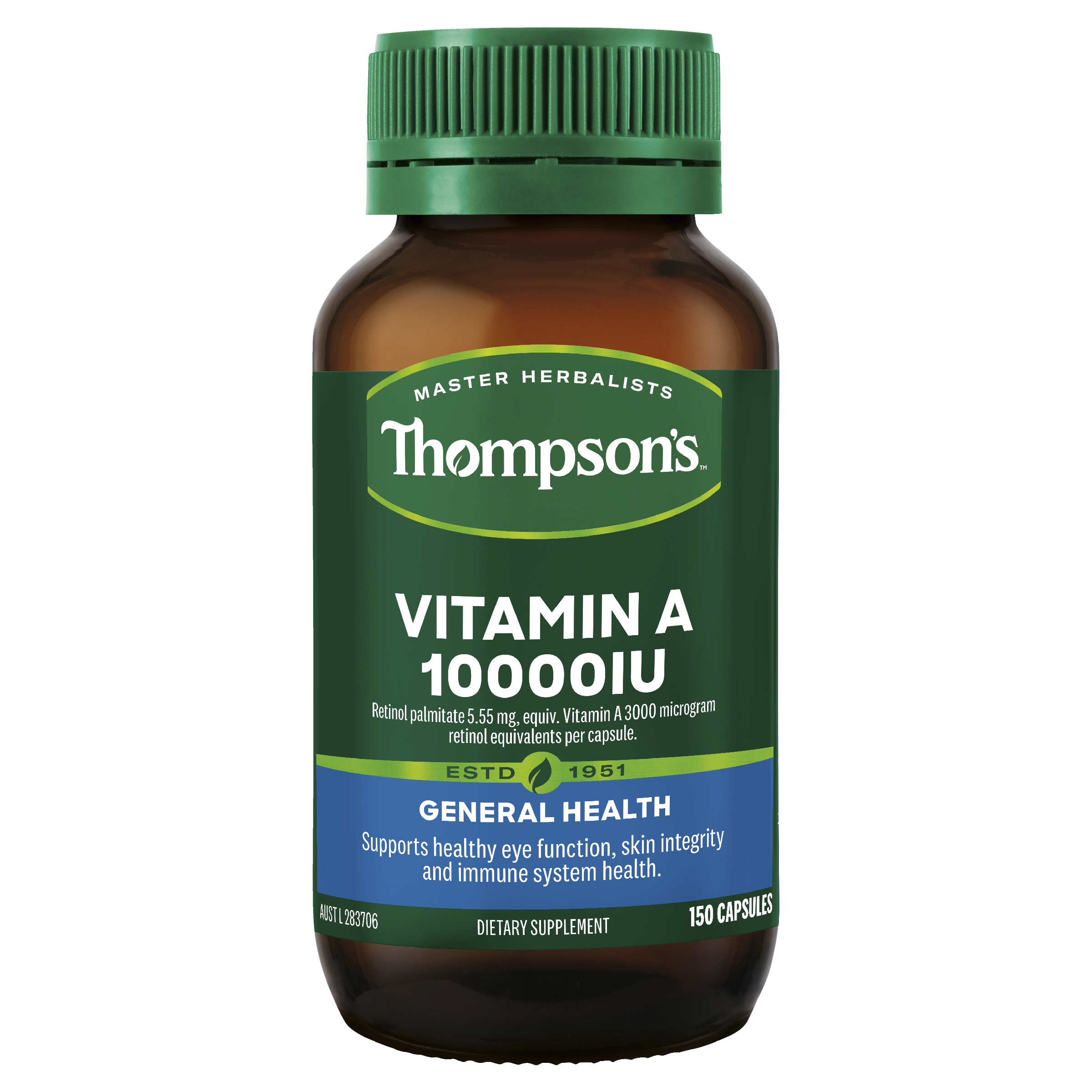 Thompsons Vitamin A 10000iu 100 Capsules